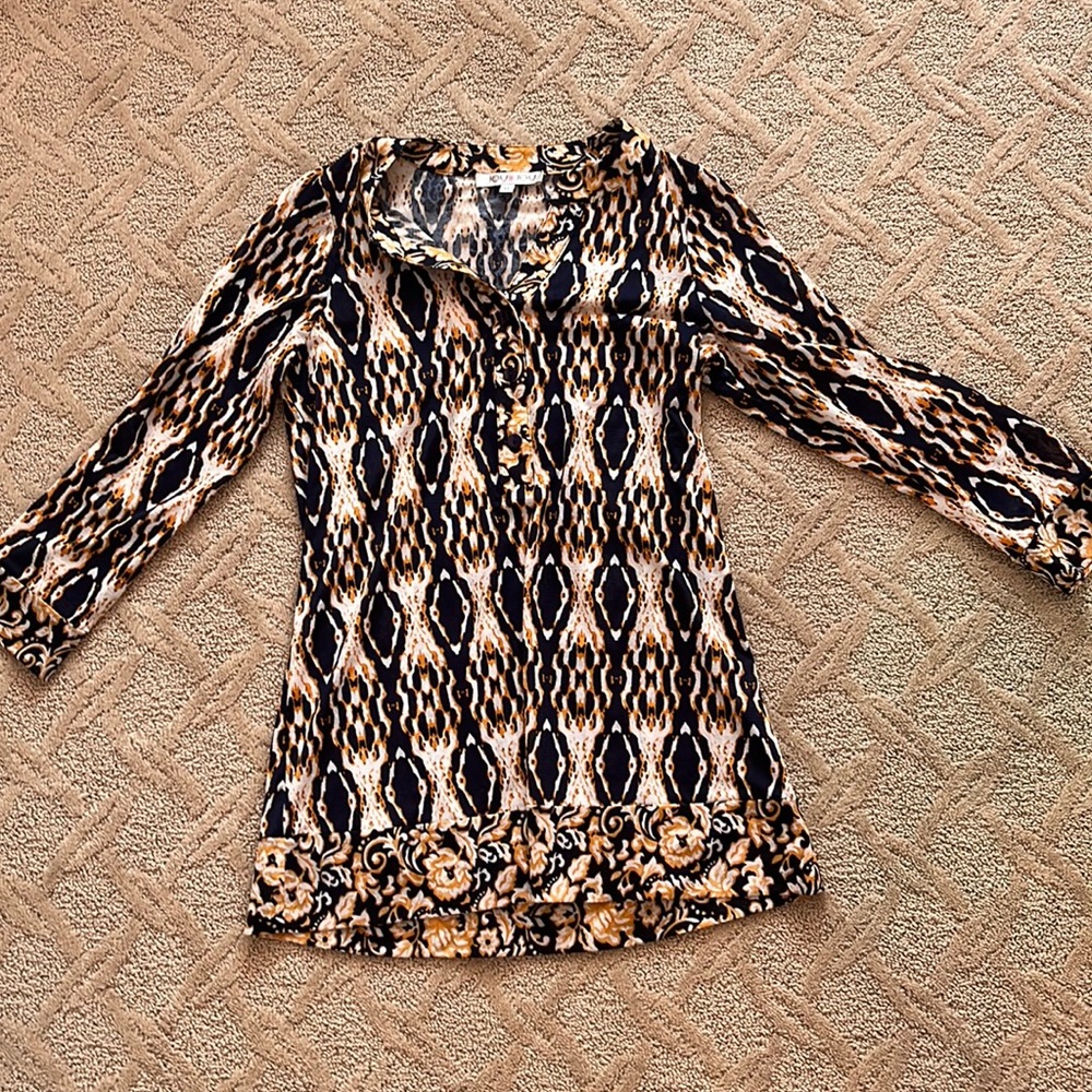 Exotic print blouse